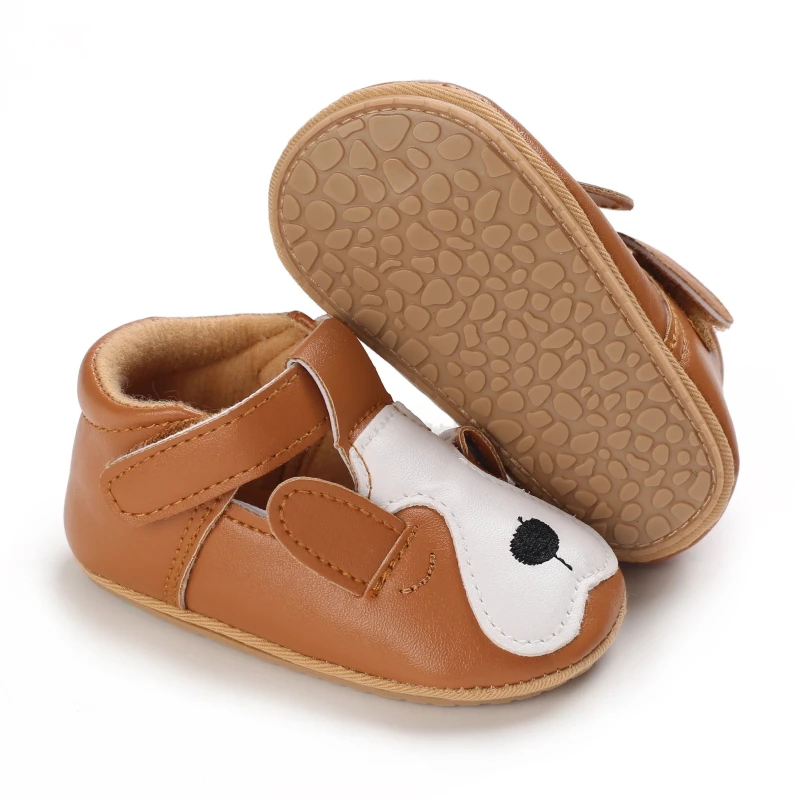 Spring and Autumn Baby Boys and Girls Cute Animal Print Casual Sports Shoes with Rubber Sole Lightweight Walking Shoes