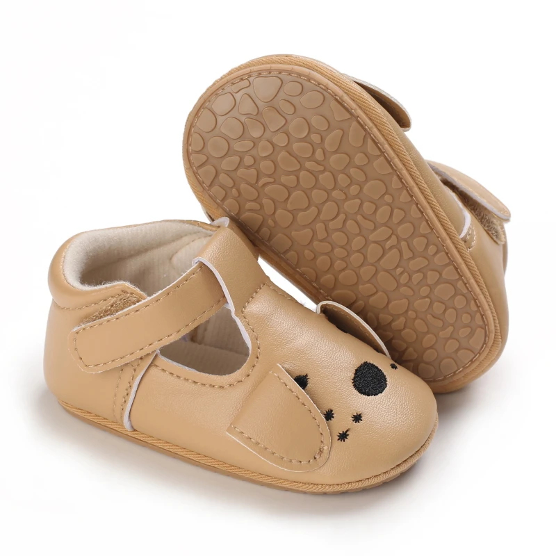 Spring and Autumn Baby Boys and Girls Cute Animal Print Casual Sports Shoes with Rubber Sole Lightweight Walking Shoes