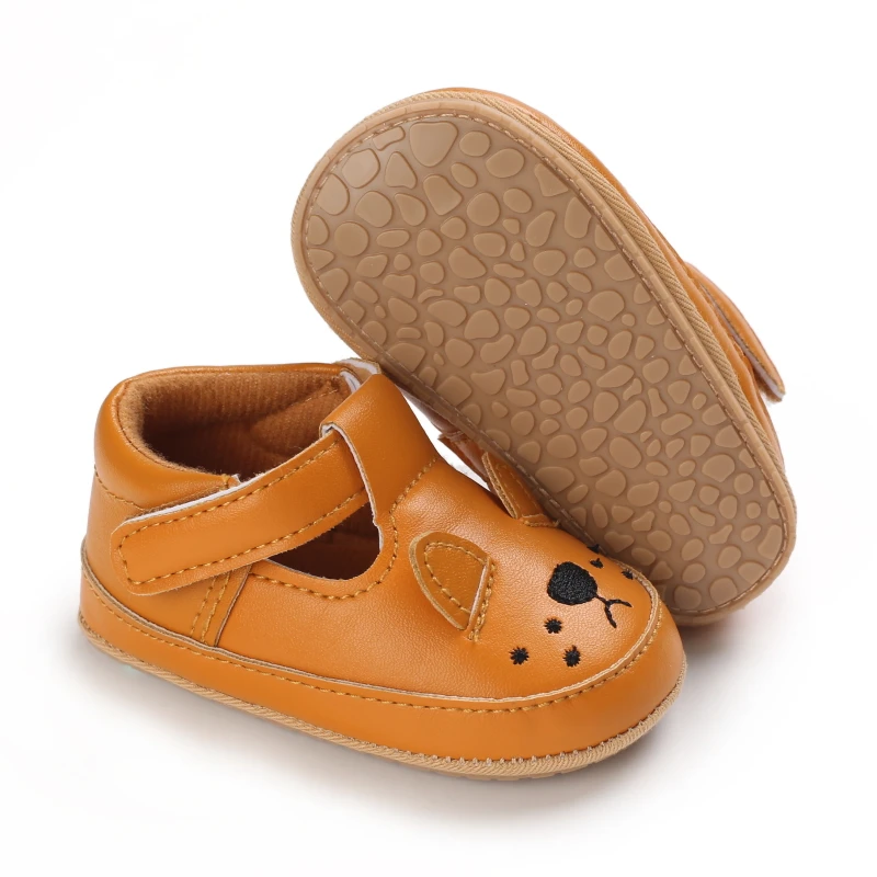 Spring and Autumn Baby Boys and Girls Cute Animal Print Casual Sports Shoes with Rubber Sole Lightweight Walking Shoes