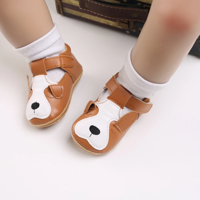 Spring and Autumn Baby Boys and Girls Cute Animal Print Casual Sports Shoes with Rubber Sole Lightweight Walking Shoes