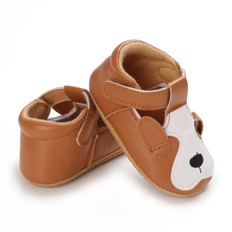 Spring and Autumn Baby Boys and Girls Cute Animal Print Casual Sports Shoes with Rubber Sole Lightweight Walking Shoes