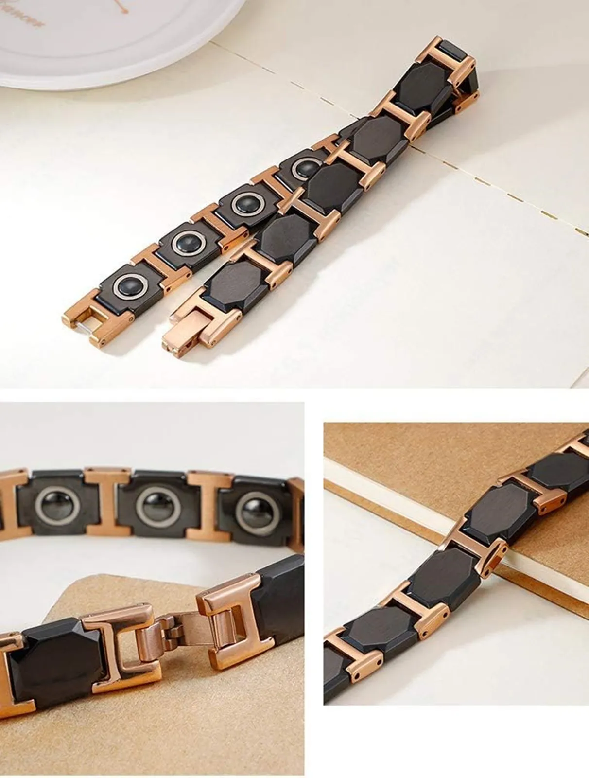 Ceramic Titanium Steel Bracelets Classic Simple Design Ceramic Adjustable Link Bracelet