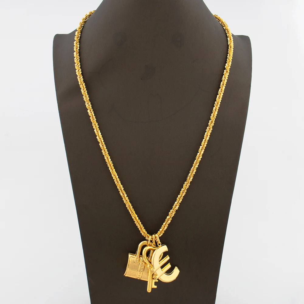 Dubai Copper Hip Hop Pendant Color Big Size Pendant African Neckalce for Women Men Fashion Jewelry for Party Gift