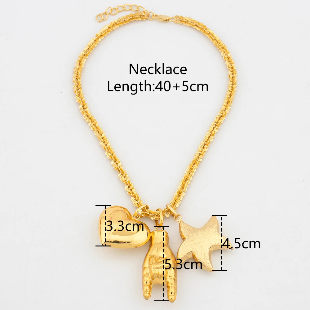 Dubai Copper Hip Hop Pendant Color Big Size Pendant African Neckalce for Women Men Fashion Jewelry for Party Gift