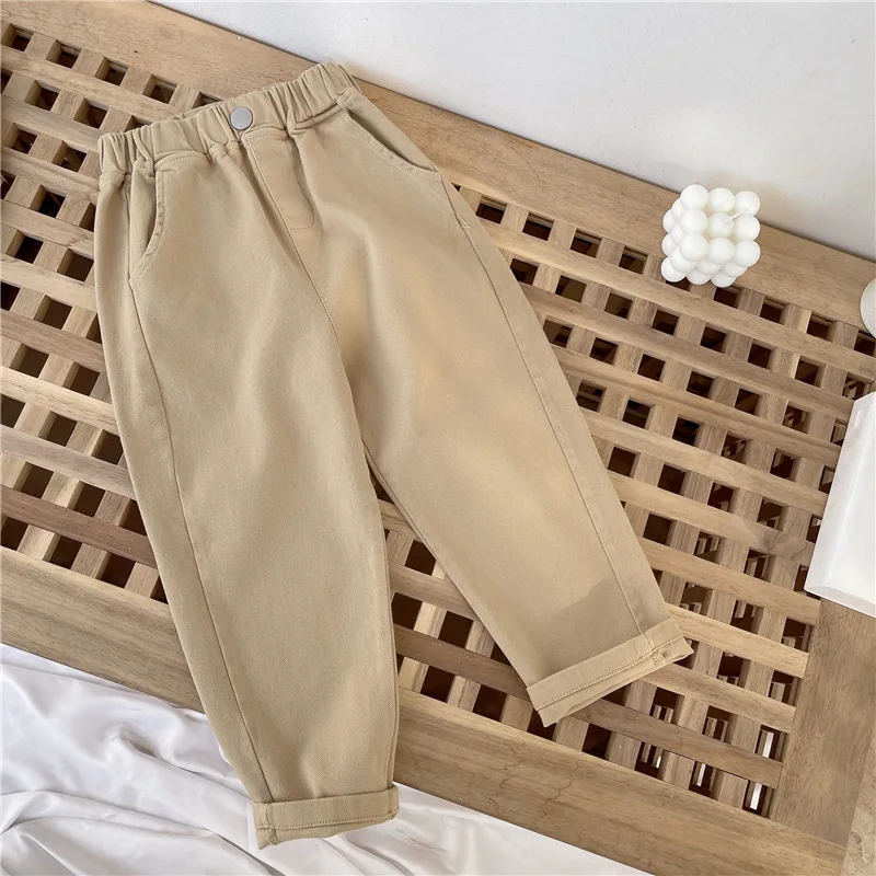 Spring Boys Casual Pants 2-8 Years Old Children Harem Pants Summer Girls Loose Solid Color Sport Trousers Kids Fashion Clothes