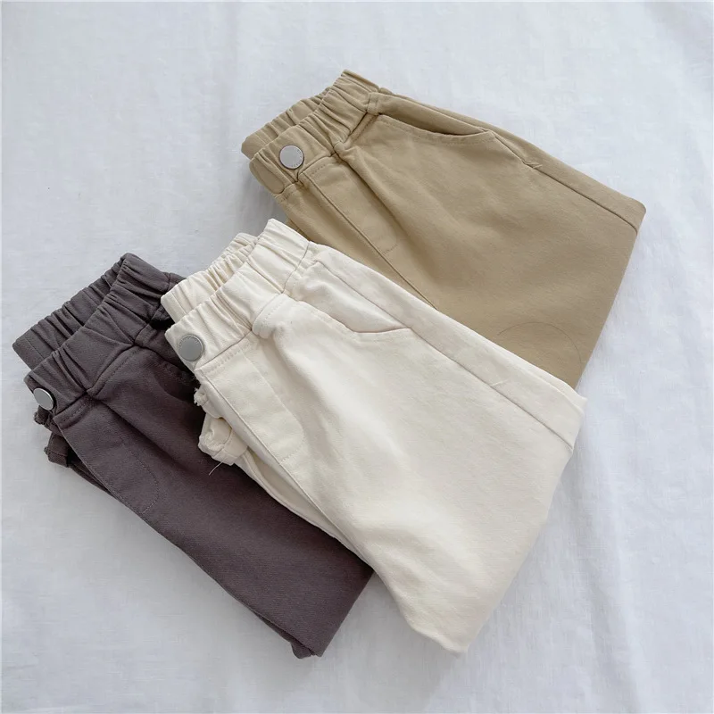 Spring Boys Casual Pants 2-8 Years Old Children Harem Pants Summer Girls Loose Solid Color Sport Trousers Kids Fashion Clothes