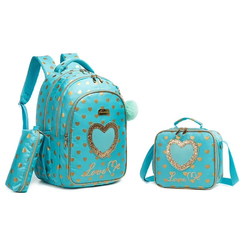 School Bookbag for Boy Football Pattern Backpack Kids Backpack Waterproof School Bag Mochila Infantil Lunchbox Child Pencil Case