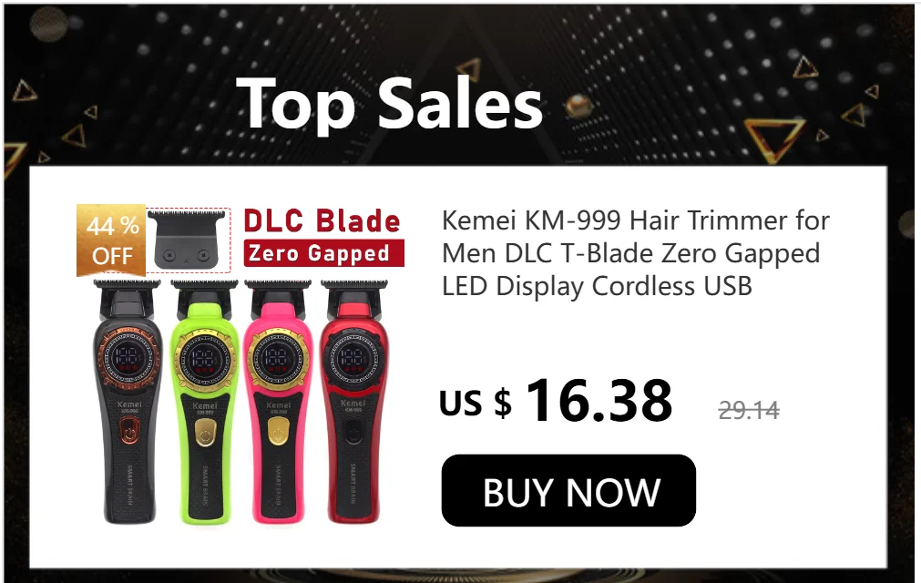 Kemei-KM-TX10 Men's Shaving Machine Dual Foil Blades USB Fast Charging LED Display Professional Hair TrimmerHair Cutting Machine
