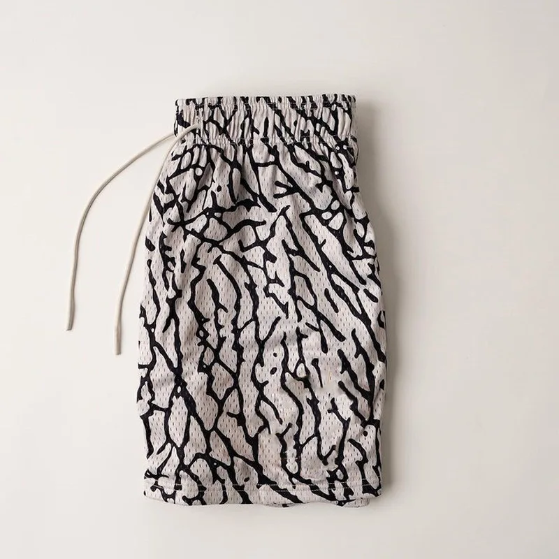 2024 Summer New Man Mesh Breathable Shorts Men GYM Basketball Running Quick-Drying Shorts Printing Fashion Shorts Fitness Shorts