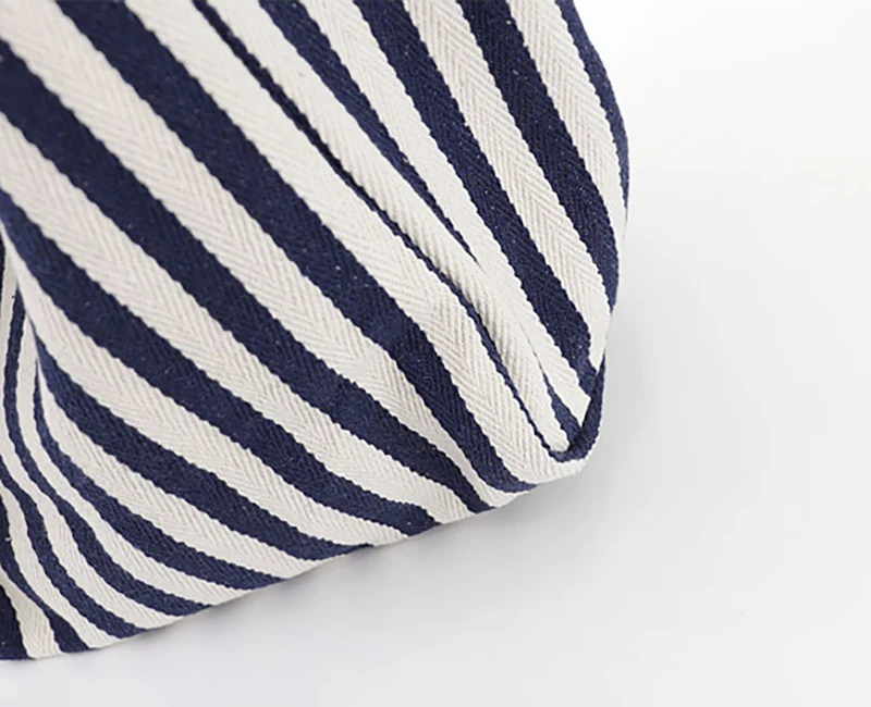Casual Fashion Large Capacity Shoulder Bags For Women Striped Handbag Totes Canvas Big Size Shopping Bag Female Travel Pack