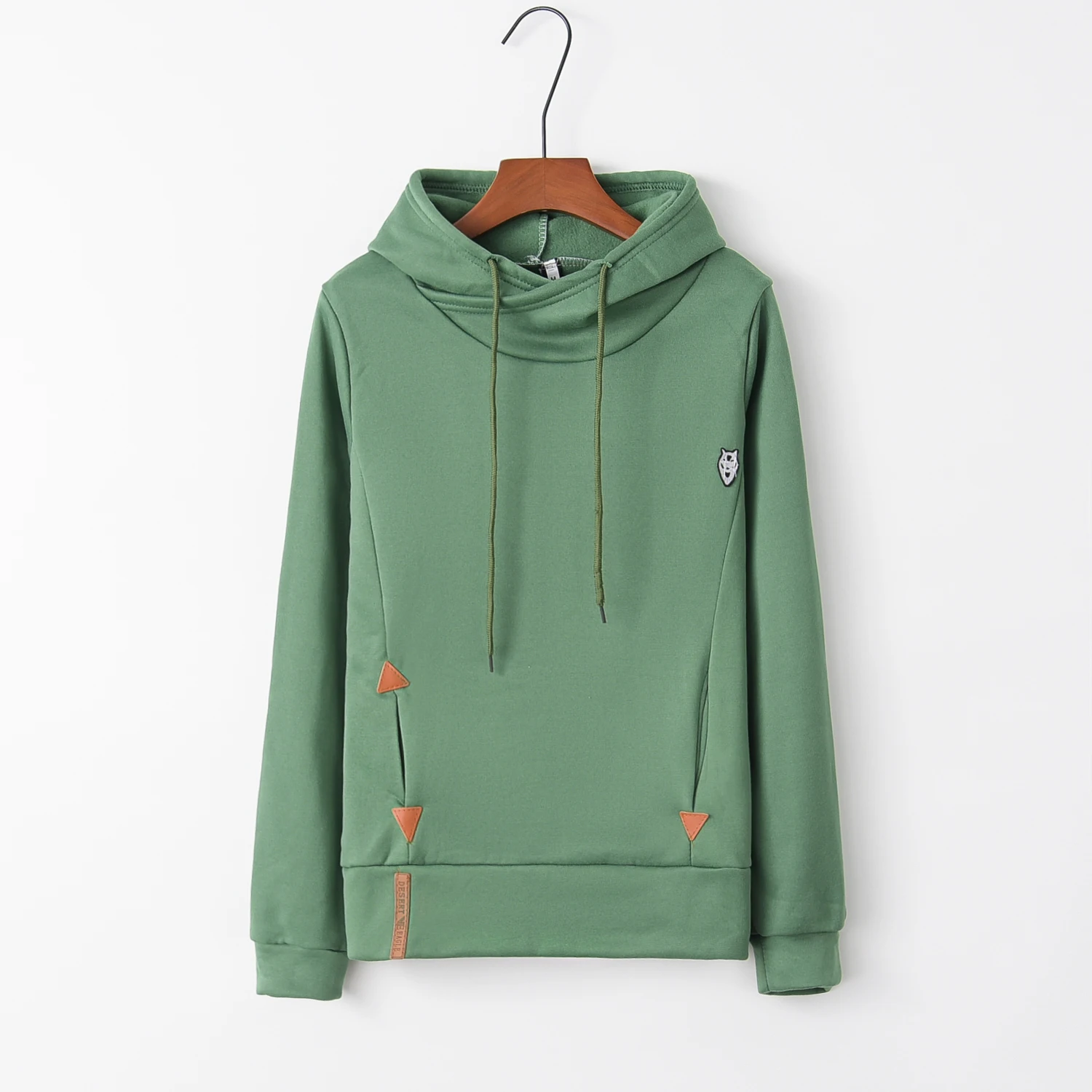 Long Sleeve Embroidered Hoodie, Pocket, Fashion Trend, Autumn