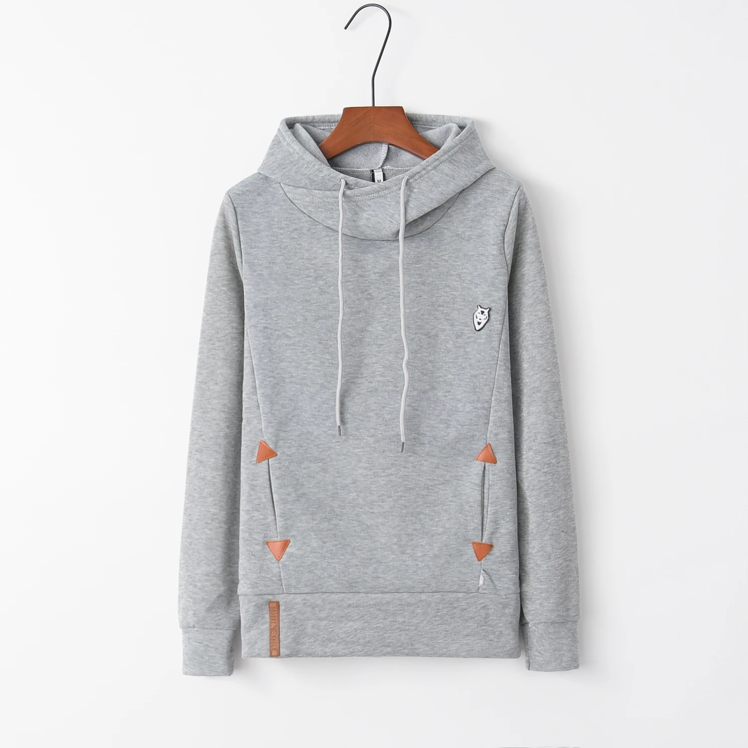 Long Sleeve Embroidered Hoodie, Pocket, Fashion Trend, Autumn