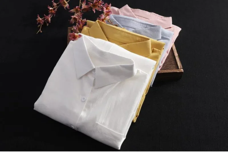 Korean Fashion White Shirt Women 2023 Spring Summer Loose Breathable Midi Shirt and Blouse Lady Simple Solid Color Long Shirts