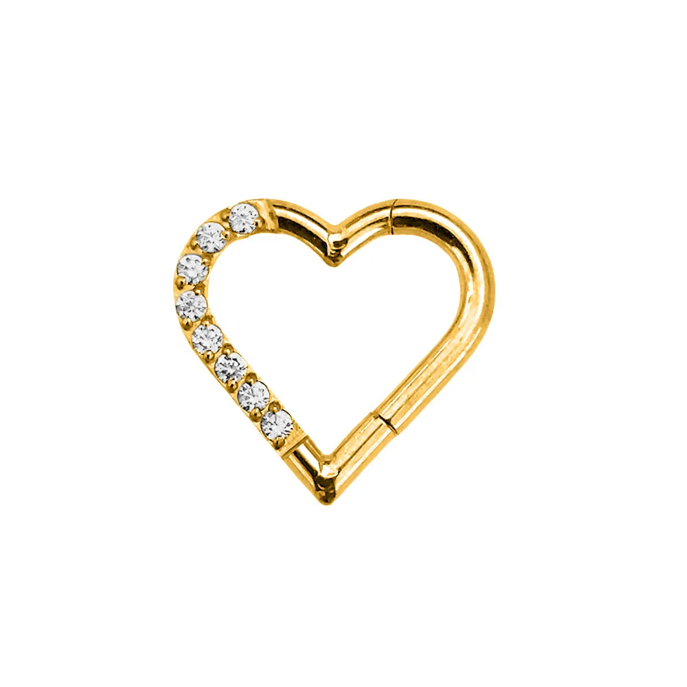 Tribal Fangs Flower Heart Drop Septum Piercing Clicker Segment Nose Rings Daith Conch Hoop Earring 100% 316L Surgical Steel 16G