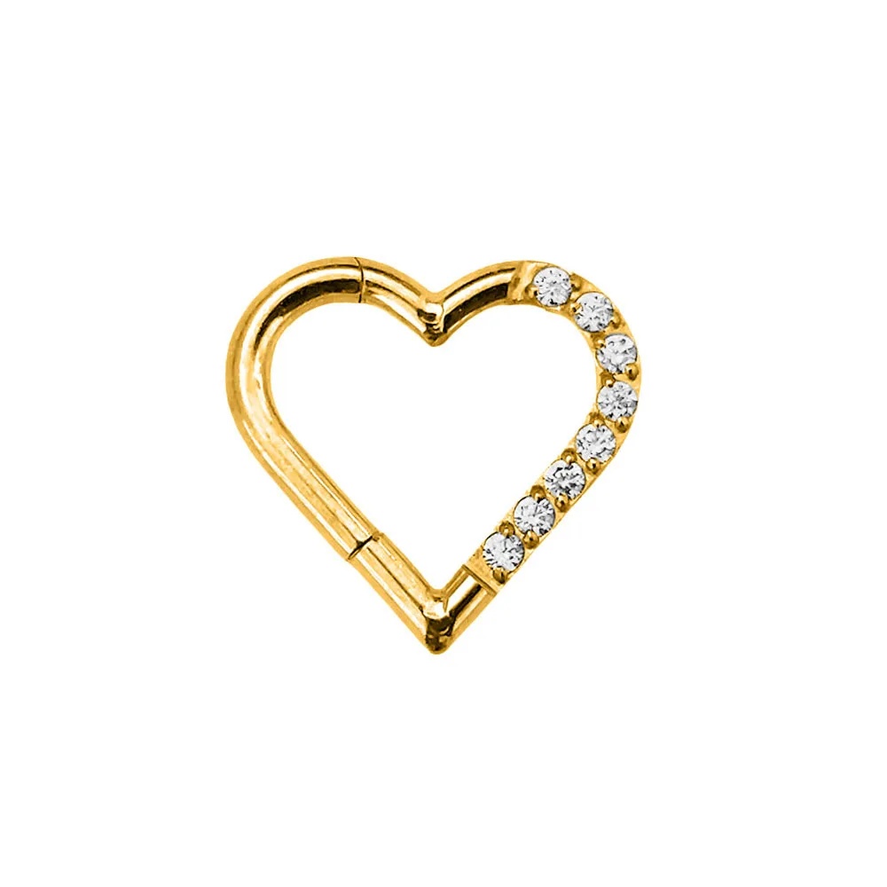 Tribal Fangs Flower Heart Drop Septum Piercing Clicker Segment Nose Rings Daith Conch Hoop Earring 100% 316L Surgical Steel 16G