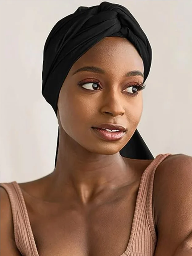 Wrap Headband For Women Long Lightweight Solid Color Jersey Hijab Scarf Headband Ideal For Braids