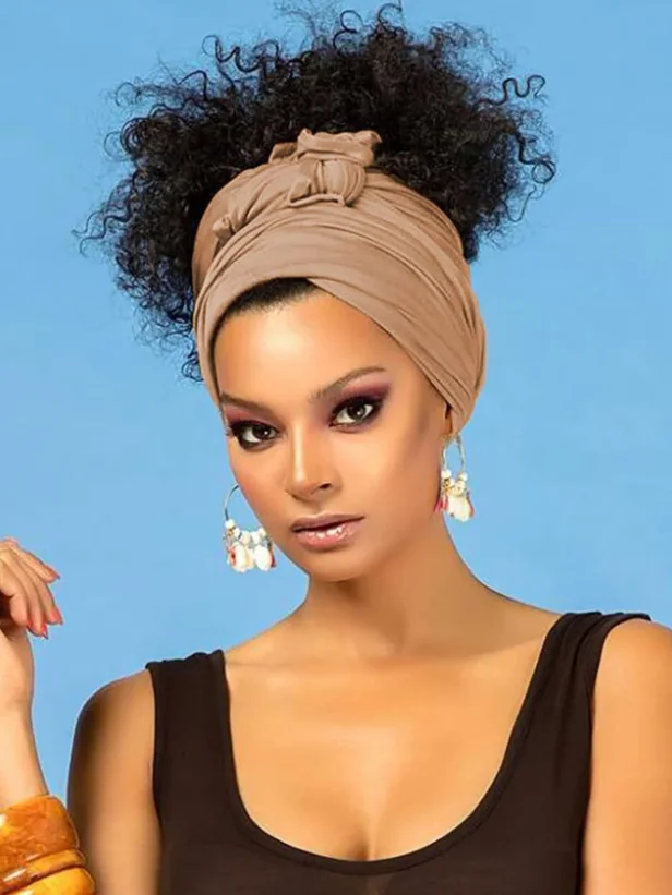 Wrap Headband For Women Long Lightweight Solid Color Jersey Hijab Scarf Headband Ideal For Braids