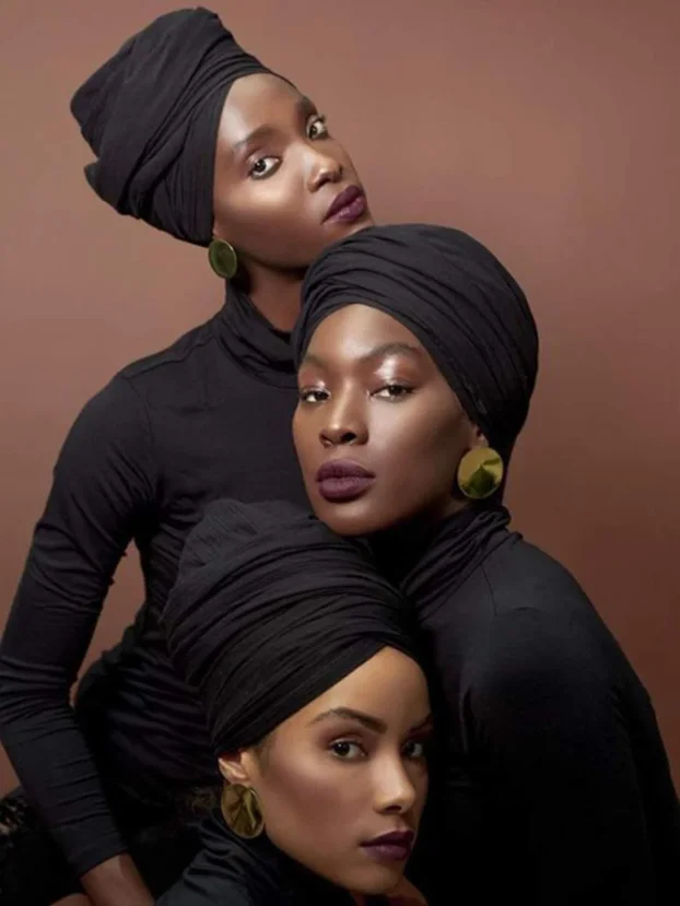 Wrap Headband For Women Long Lightweight Solid Color Jersey Hijab Scarf Headband Ideal For Braids
