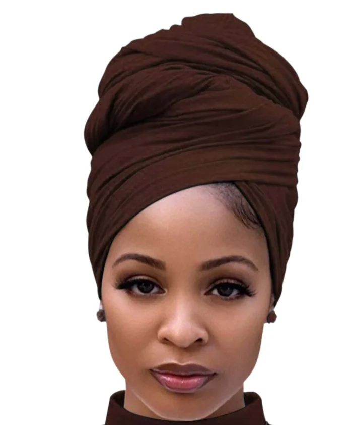 Wrap Headband For Women Long Lightweight Solid Color Jersey Hijab Scarf Headband Ideal For Braids