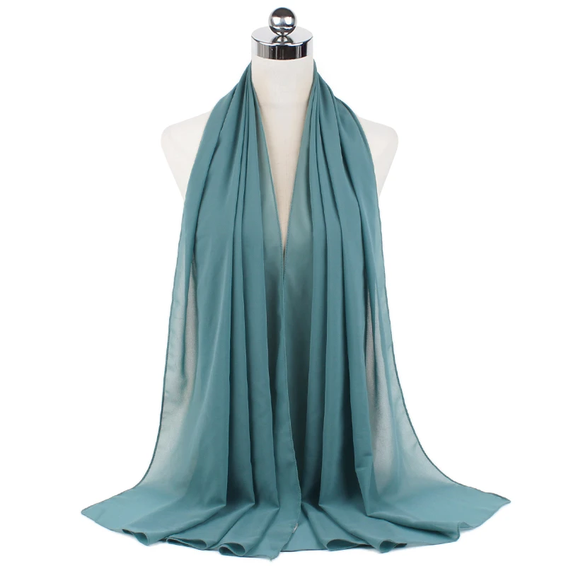 Premium Chiffon Hijab Scarf For Women Turban For Veil Scarves Muslim Hijabs For Woman Shawls For Veils Hijab Accessoires Ramadan