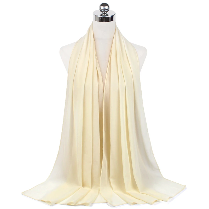Premium Chiffon Hijab Scarf For Women Turban For Veil Scarves Muslim Hijabs For Woman Shawls For Veils Hijab Accessoires Ramadan