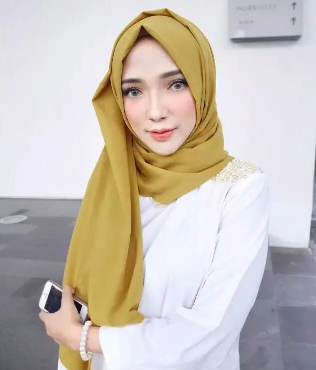 Premium Chiffon Hijab Scarf For Women Turban For Veil Scarves Muslim Hijabs For Woman Shawls For Veils Hijab Accessoires Ramadan