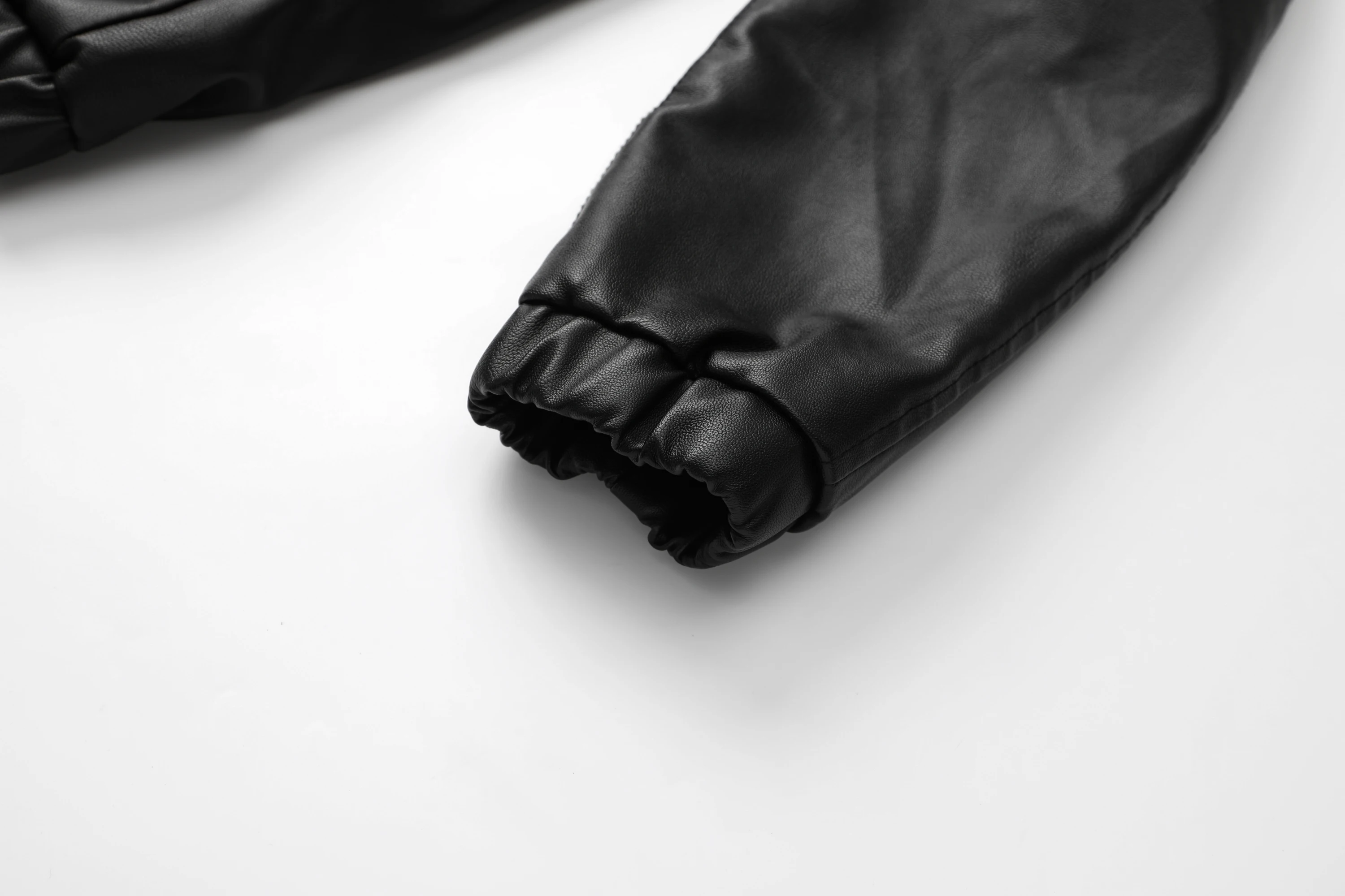 Men's Casual Black Hooded PU Leather Biker Jacket