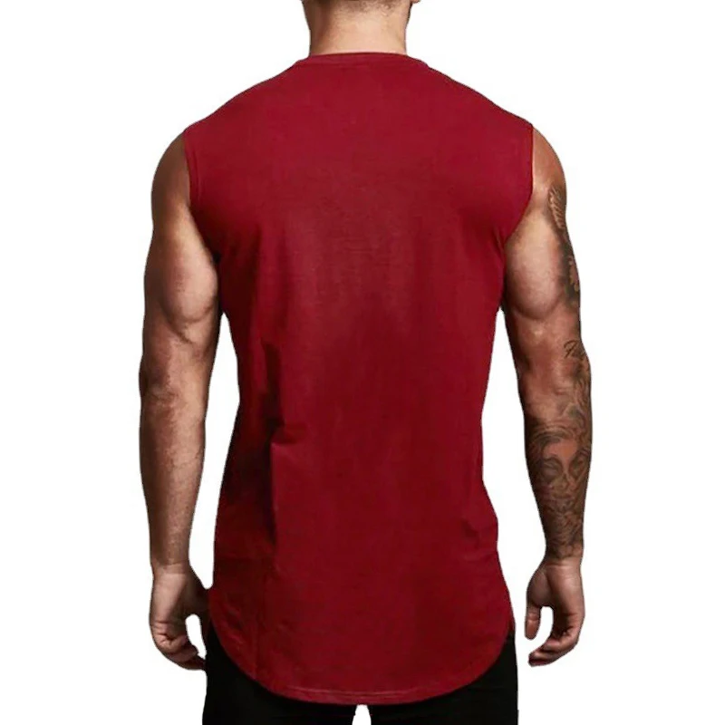 Summer Cotton Breathable Bodybuilding Tank Tops Mens Workout Muscle Sleeveless Cool Shirts Gym Fitness Muscle Training Clothing
