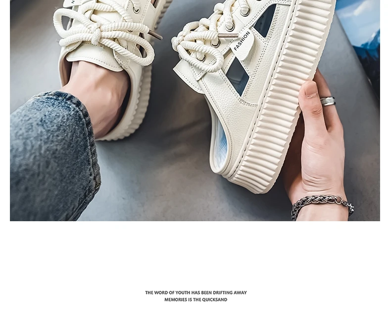 Men Casual Shoes Hollow Out Slip-On Solid Color For Loafers Flat Slippers Summer Male Shoes Half Slippers Breathable Sandalias