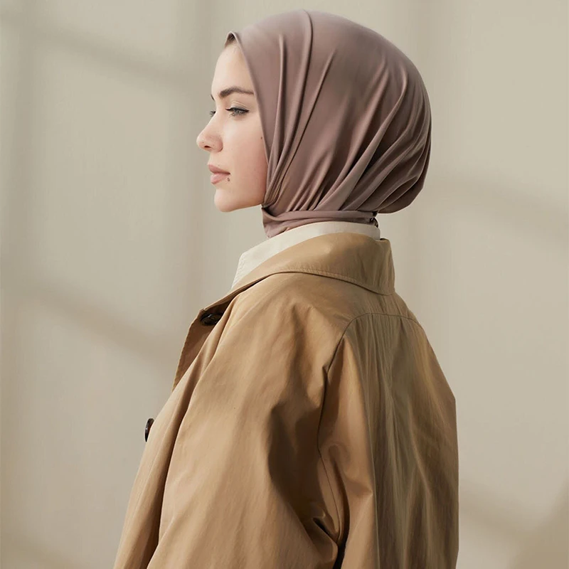 Fashion Muslim Hijab Caps Solid Underscarf Women Veil Modal Cotton Hijab Muslim Scarf Turbans Head Women's Hijabs Hat Islamic