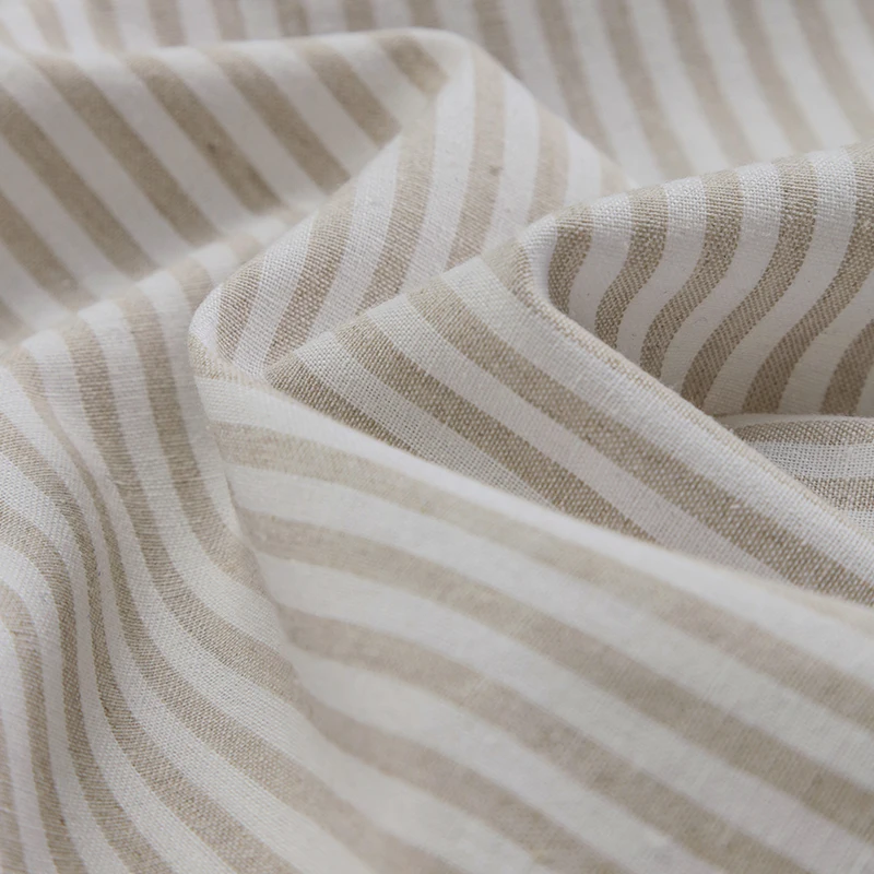 Boys Cotton And Linen Striped Casual T-Shirt 2026 Summer New Children's Round Neck Buttons Short-Sleeved Linen Tops TZ417