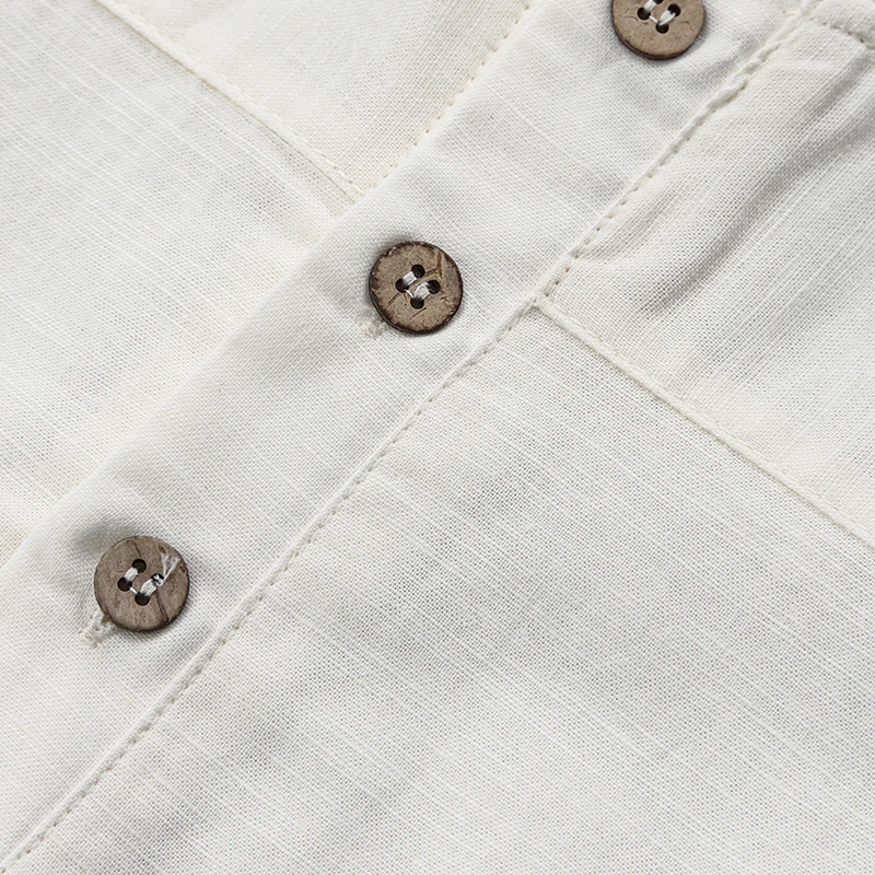 Boys Cotton And Linen Striped Casual T-Shirt 2026 Summer New Children's Round Neck Buttons Short-Sleeved Linen Tops TZ417