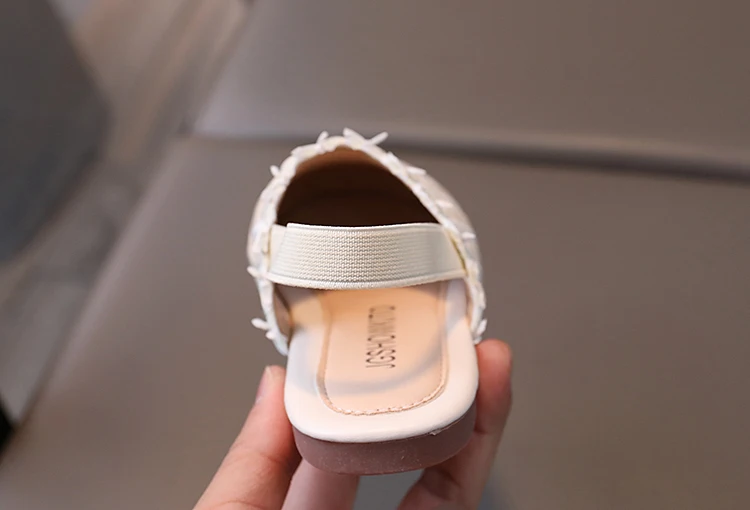 JGSHOWKITO Girls Sandals Weave Style 2 in 1 Slippers Kids Summer Beach Shoes Child Bohemian Sandal Slip-on Elastic Band Princess