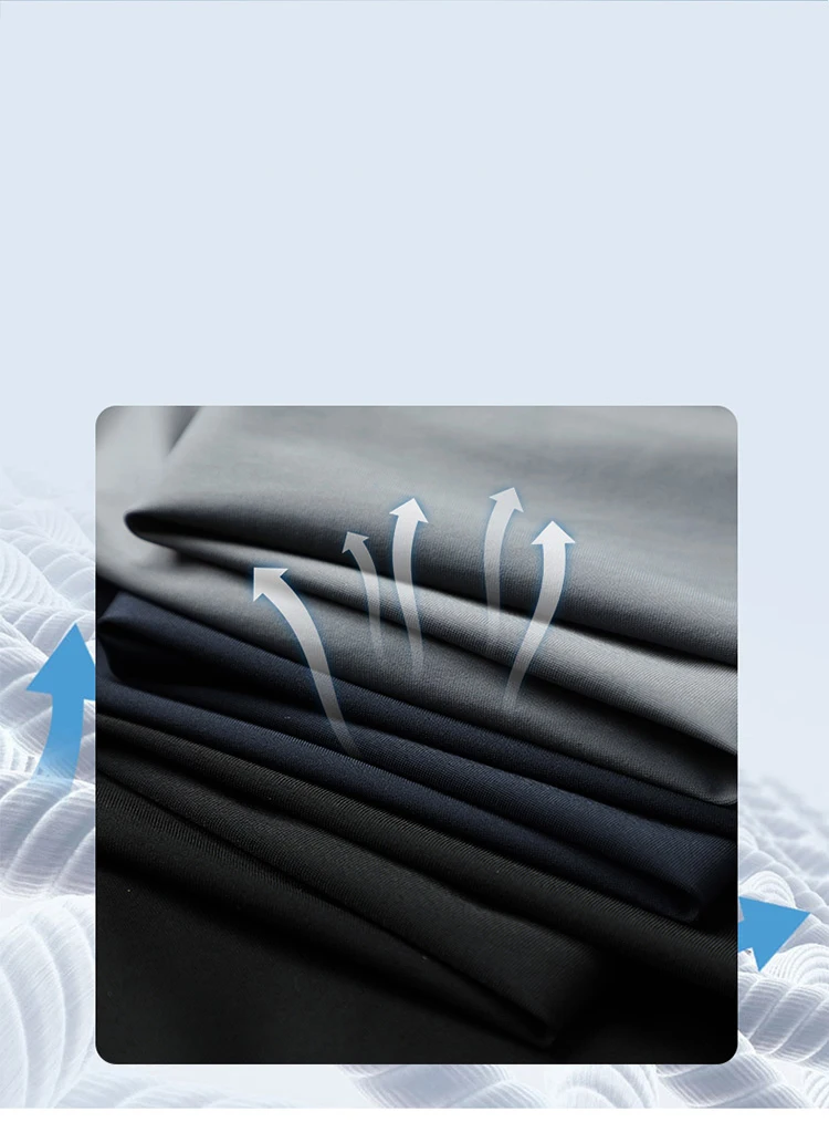 Ice Silk Business Casual Pants Men's Spring/Summer Elastic Pants Comfortable and Breathable Long Straight Leg Casual Pants