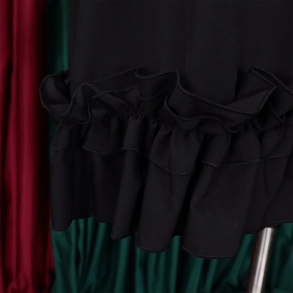Elegant Office Ladies Dresses Bow Collar Flare Sleeve Ruffles Knee Length Fashion Female Business Work Wear Vestidos Mujer Dress