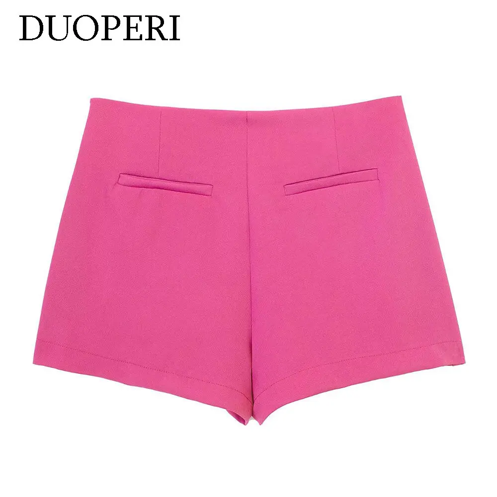 DUOPERI Women Fashion Plain Asymmetric Skirt Style Shorts Female Chic Elegant Sweet Lady Casual Short Skorts Culottes