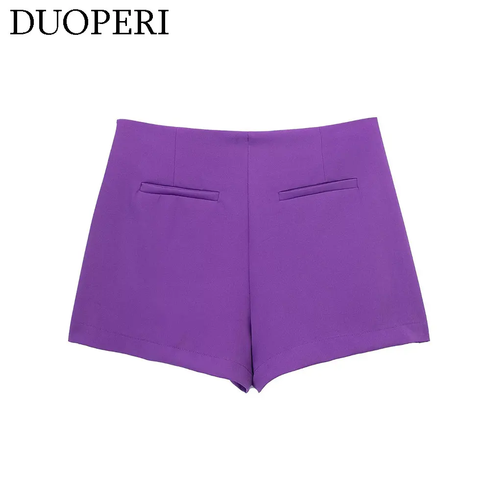 DUOPERI Women Fashion Plain Asymmetric Skirt Style Shorts Female Chic Elegant Sweet Lady Casual Short Skorts Culottes