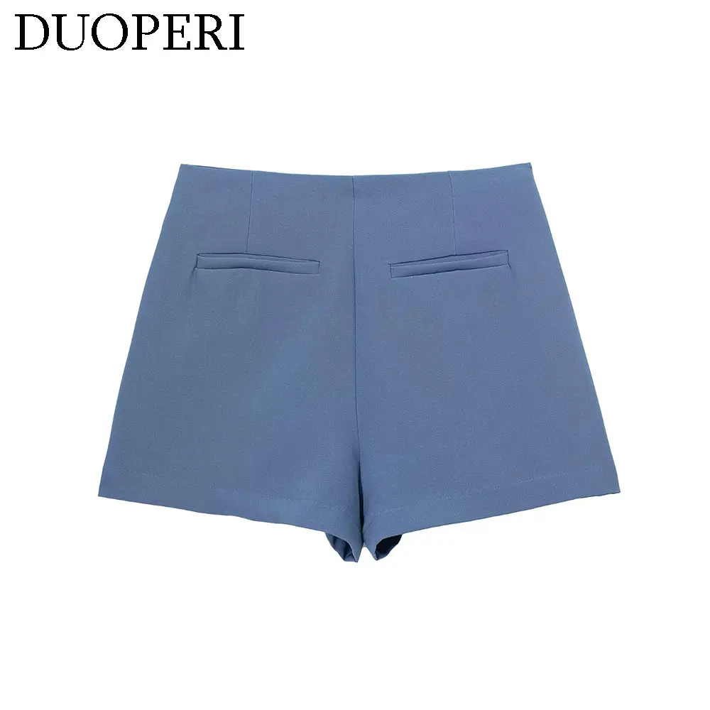 DUOPERI Women Fashion Plain Asymmetric Skirt Style Shorts Female Chic Elegant Sweet Lady Casual Short Skorts Culottes