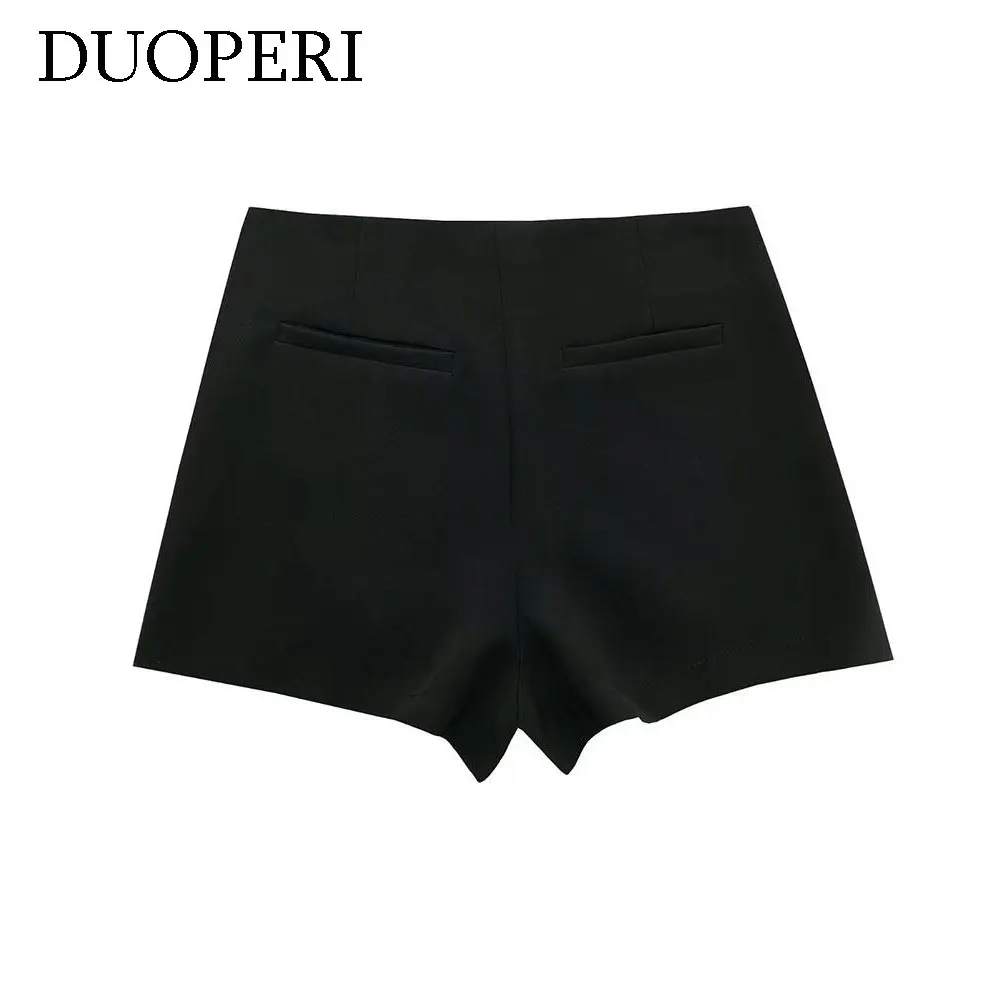 DUOPERI Women Fashion Plain Asymmetric Skirt Style Shorts Female Chic Elegant Sweet Lady Casual Short Skorts Culottes