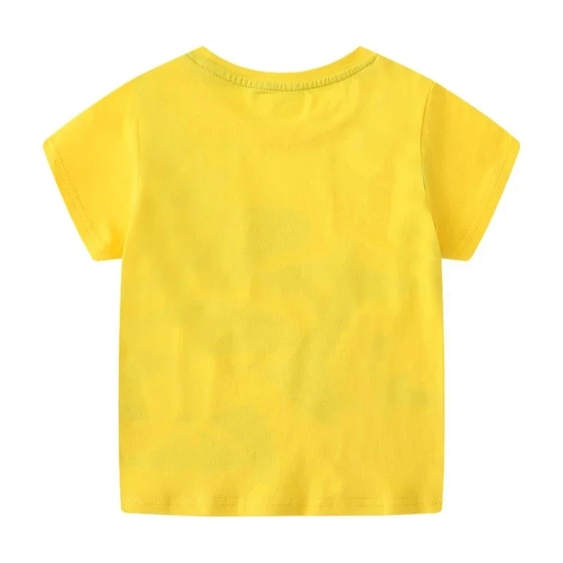 Kids Luminous Cartoon Shark Dinosaur T-shirt Cotton Baby Boys Tees 2-7 Years Summer New Short Sleeve Tops
