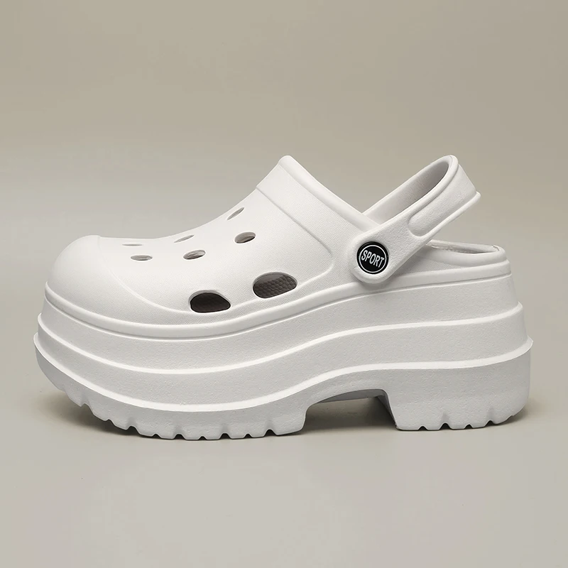 Closed Toe Wedge Heel Sandals for Women Summer Hollow Out Chunky Platform Sandals Woman Soft EVA Thick Bottom Sandalias Mujer