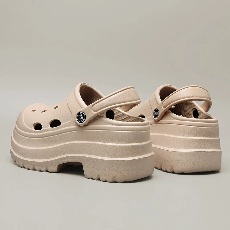 Closed Toe Wedge Heel Sandals for Women Summer Hollow Out Chunky Platform Sandals Woman Soft EVA Thick Bottom Sandalias Mujer