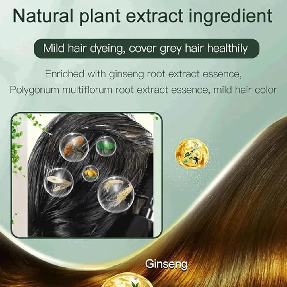 80ML Black Fruit Dyeing Hair Cream Natural Hair Dye Keratin Hair Color Plant Essence Hair Hair Washing Color Cream with a Comb
