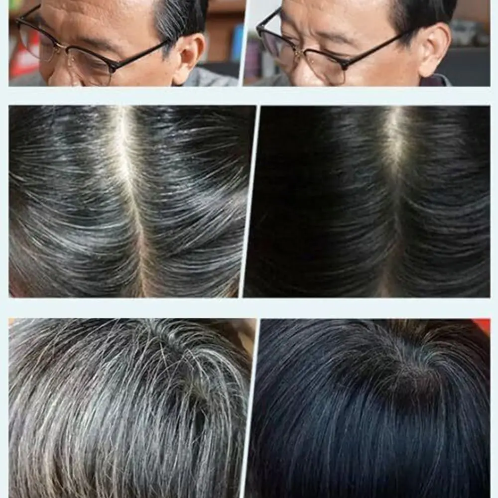 80ML Black Fruit Dyeing Hair Cream Natural Hair Dye Keratin Hair Color Plant Essence Hair Hair Washing Color Cream with a Comb