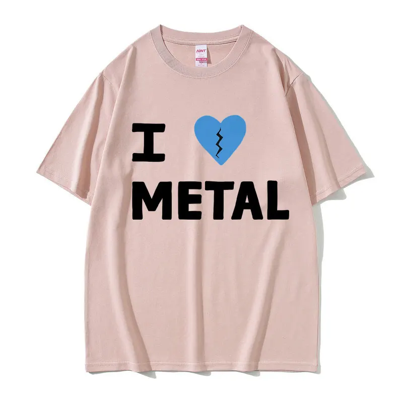 Singer Elliott Smith I Love Metal Same Style T-shirts Men's Cotton T-Shirt Male Vintage Tees Men Women Casual Oversized Tshirt