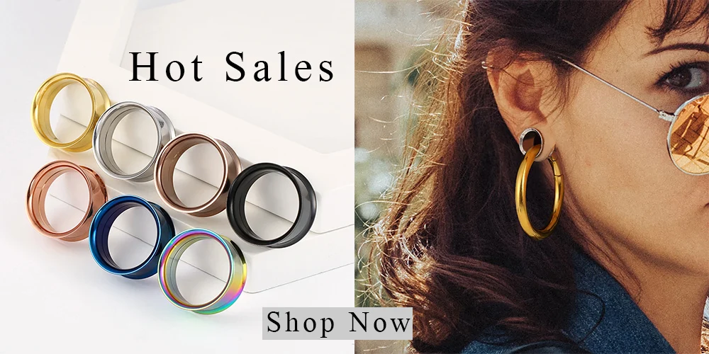 Twolobes 2PCS 316 Stainless Steel Water Drop Ear Weights Hangers Gauges Tunnels Expansions Piercing Women Body Jewelry New