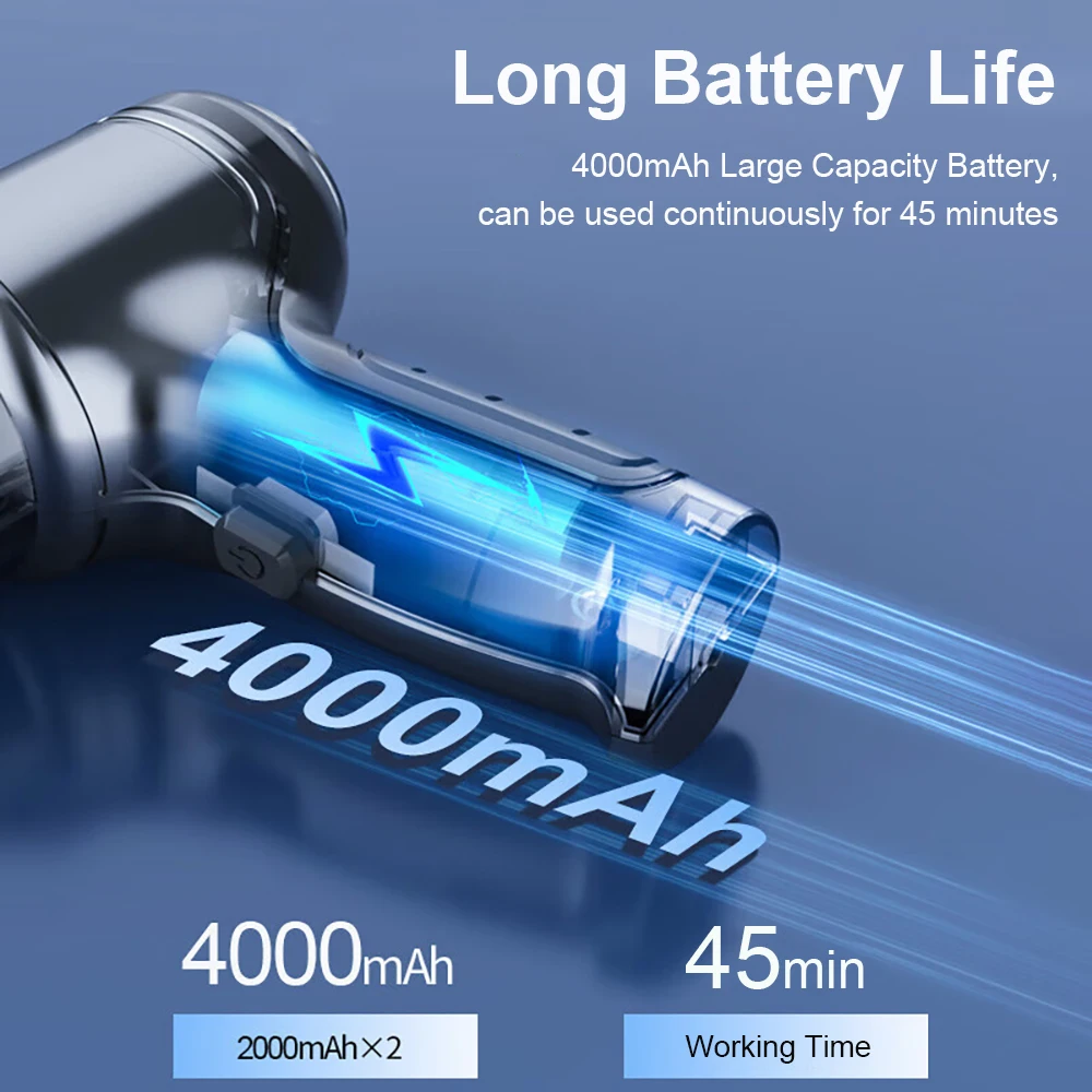 Car Vacuum Cleaner 95000PA Strong Suction Wireless Vacuum Cleaner for Car Home 2in1 Handheld Portable Vacuum Cleaner Blower