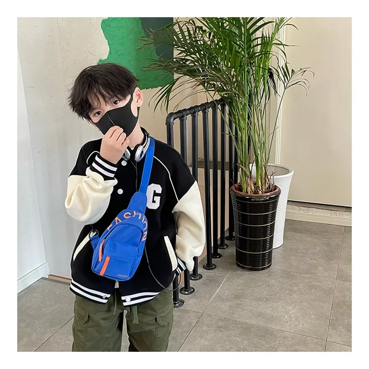 Chest Bag for Kids Little Boy Play Travel Collection Simple Casual Shoulder Crossbody Bag Boys and Girls Coin Purse Backpack