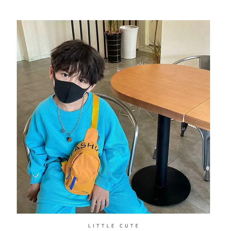 Chest Bag for Kids Little Boy Play Travel Collection Simple Casual Shoulder Crossbody Bag Boys and Girls Coin Purse Backpack