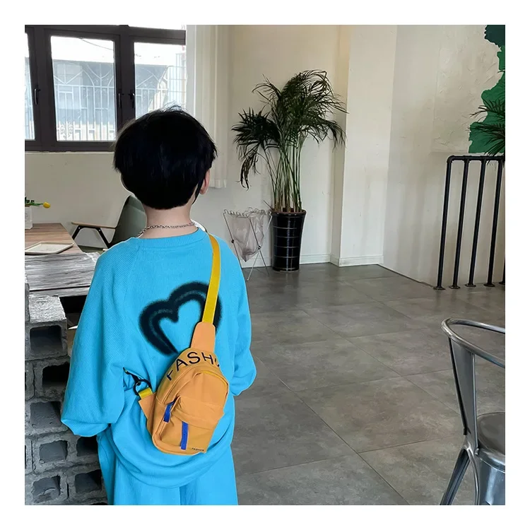Chest Bag for Kids Little Boy Play Travel Collection Simple Casual Shoulder Crossbody Bag Boys and Girls Coin Purse Backpack